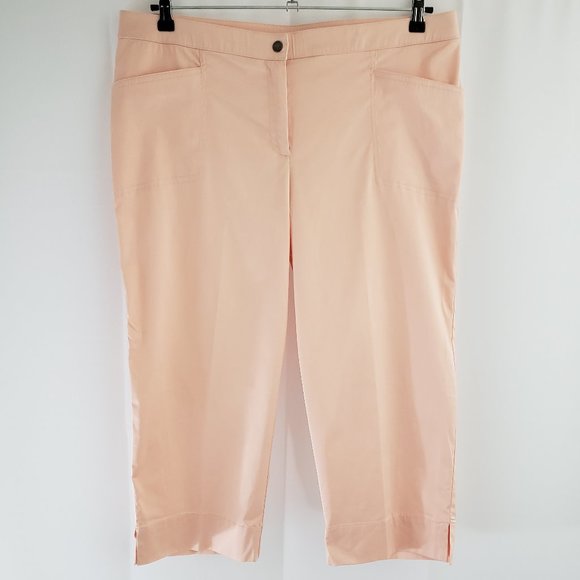 Chico's Pants - Chicos Weekend Sateen Crop Pants XL Size 3 Apricot